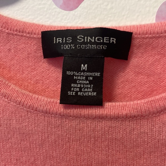 Iris Singer Light Pink 100% Cashmere Sweater - Picture 2 of 4